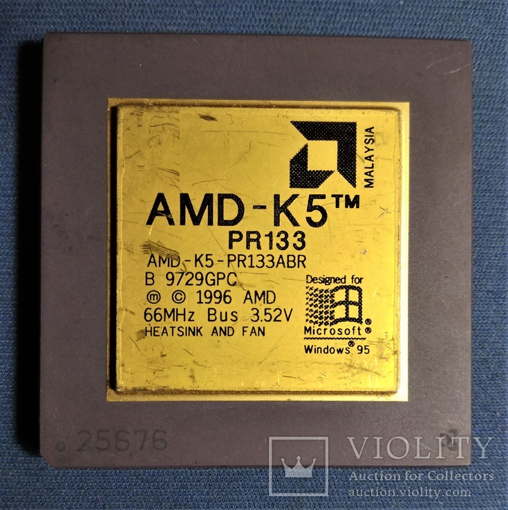 Процессор AMD - K5 PR133 Б/У в рабочем состоянии, фото №2