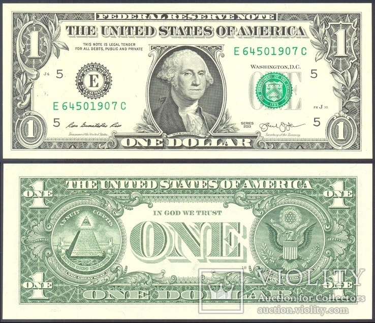 США - 1 $ доллар 2013 - Richmond (E5) - UNC, Пресс, фото №2