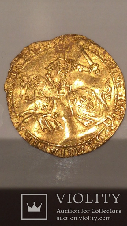 Золотая монета CHARLES V (1364-80), FRANC À CHEVAL, фото №8