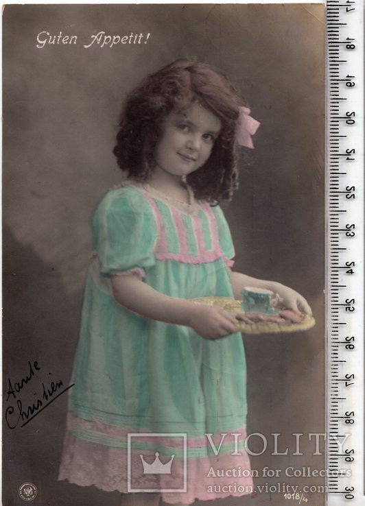 Старинная открытка. 1908 год. Фэнтези, дети.