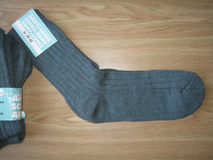 Носки армейские Army Socks, 3 пары в лоте, 39-42, Германия., фото №2
