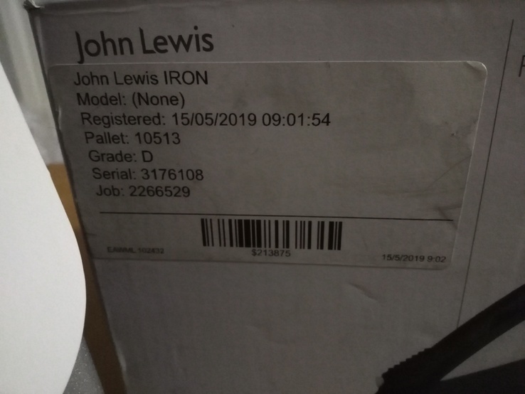 Утюг Англия John Lewis, photo number 3