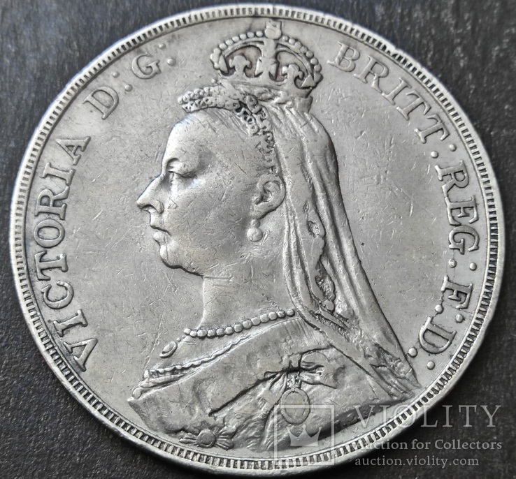 1 крона, 1890 год, Великобритания, серебро