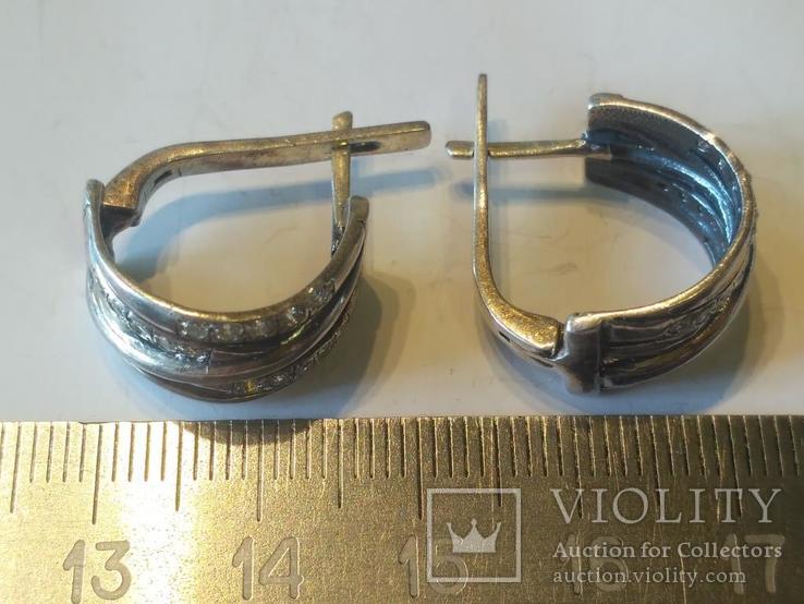 Гарнитур 6 кольцо и серьги серебро, фото №8