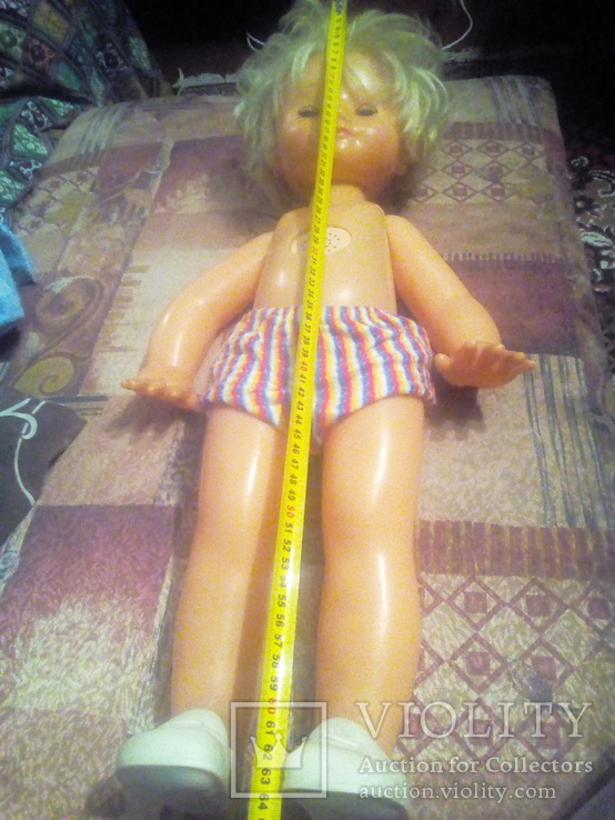 Большая кукла  64 см. Паричковая на резинках. Производство ссср., фото №3