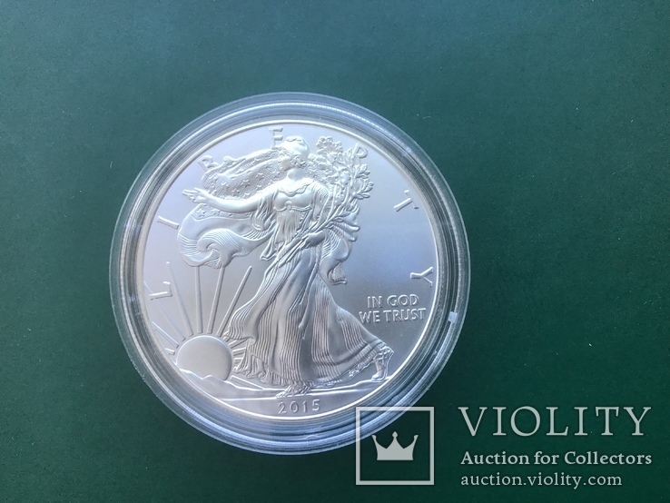 1 $ США 2015 год, 31,1 грамм серебра, фото №2