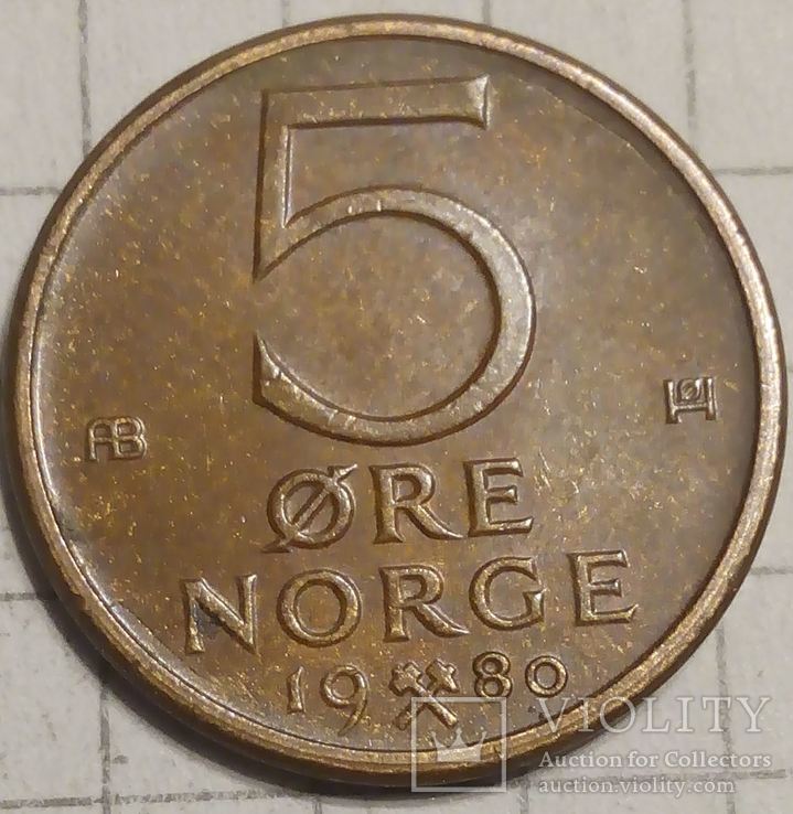 Норвегия 5 эри 1980
