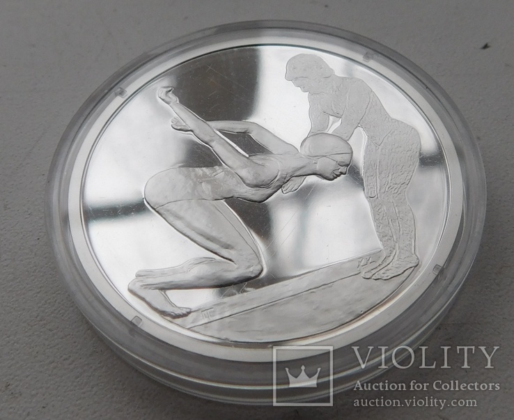 10 евро серебро Греция. 2004 год. XXVIII летние Олимпийские Игры Афины 2004 - Плавание, фото №5