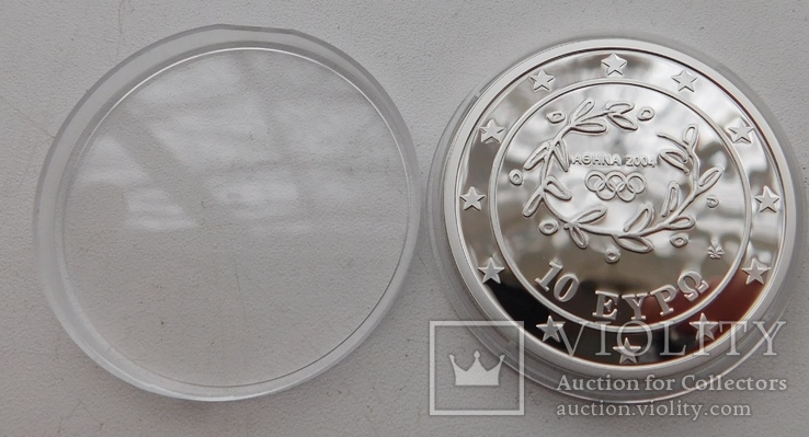 10 евро серебро Греция. 2004 год. XXVIII летние Олимпийские Игры Афины 2004 - Плавание, фото №6