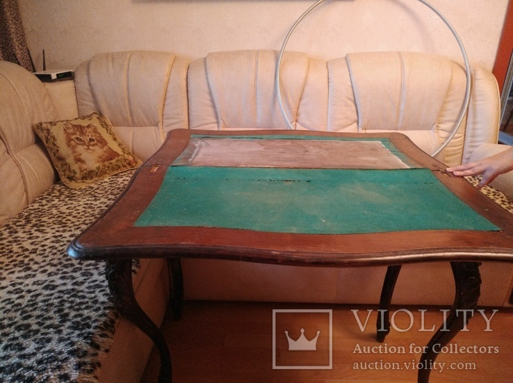 Антикварный ломберный столик, фото №2