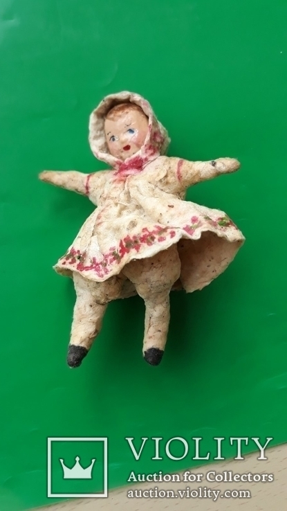 Ёлочная игрушка Девочка  папье-маше, фото №3