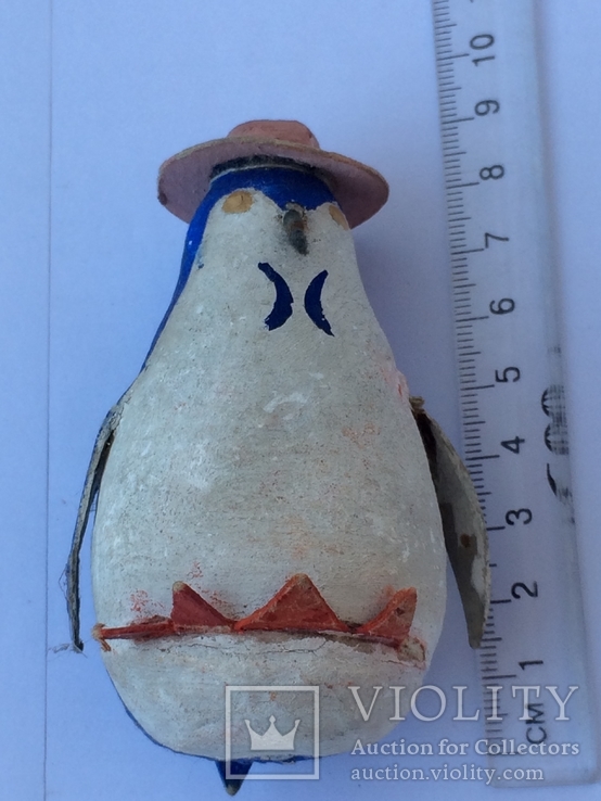 Ёлочная игрушка пингвин, вата, фото №2