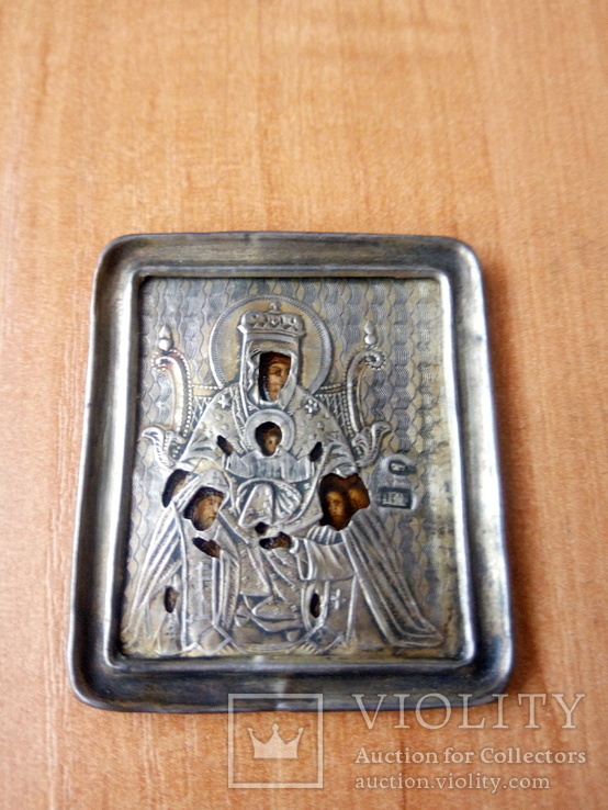 Старинная Икона в серебряном окладе., фото №2