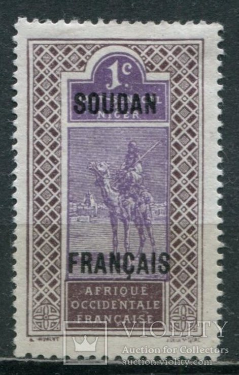 1921 Французские колонии Судан Туарег на верблюде 1с