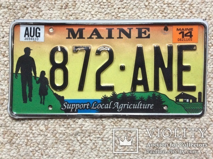 Номерной знак автомобильный номер США штат Maine