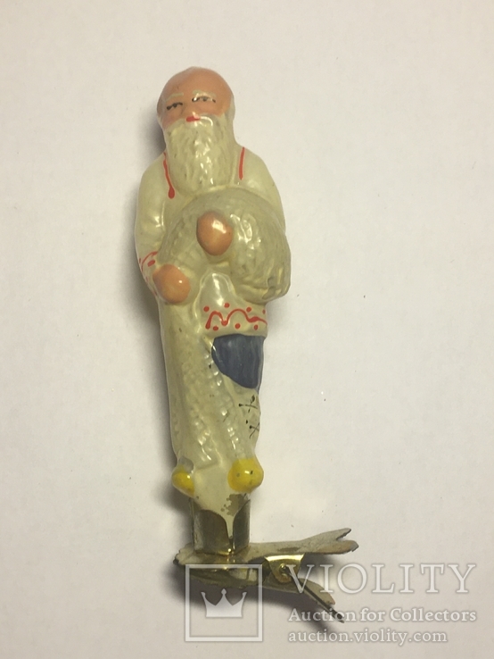 Елочная игрушка "Дед с неводом" из сказки "Золотая рыбка"