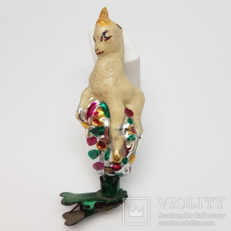 Елочная игрушка Козленок Козлик ‘‘Серебряное копытце’’ на прищепке