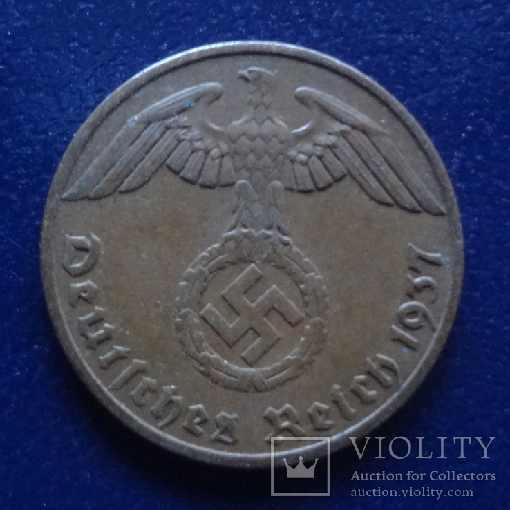 1  пфенниг  1937  Германия   (Г.1.15)~, фото №2