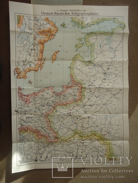 Немецко-русская военная карта 1914- г, фото №5