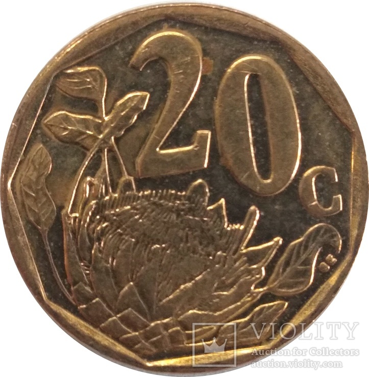 ЮАР 20 цент , 2008, фото №2