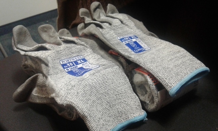 Новые 5 пар прорезиненых перчаток, фото №3