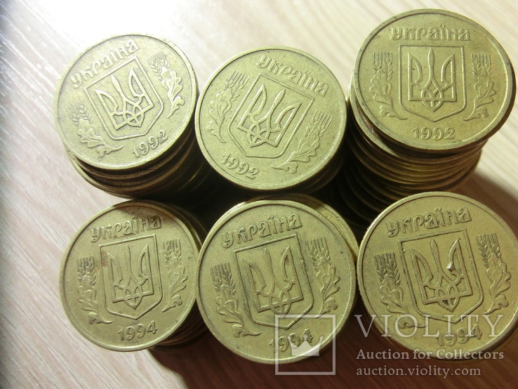 25 копеек 1992,1994 годов. 100 монет., фото №2