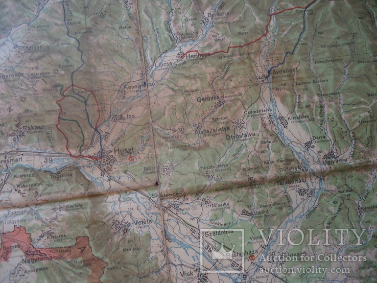 Подкарпатия 1942 г  Закарпатье туристичная карта, фото №8