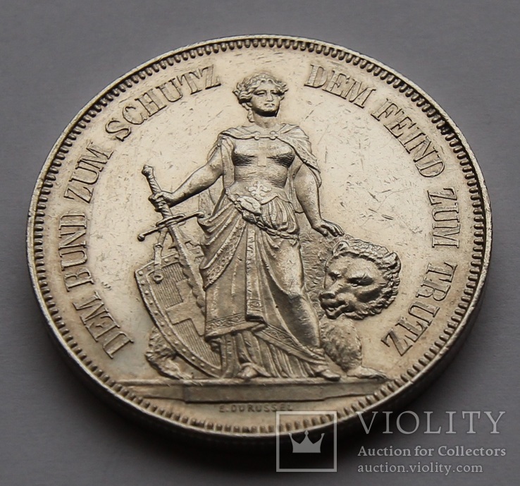 5 франков 1885 год Серебро 25.12 г