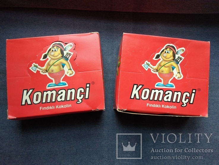 Блок от шоколадок KOMANCI Турция периода 1992 года 2 штуки ПУСТЫЕ, фото №2