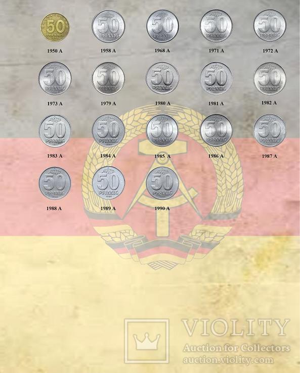 Комплект листов с разделителями для разменных монет ГДР, фото №7