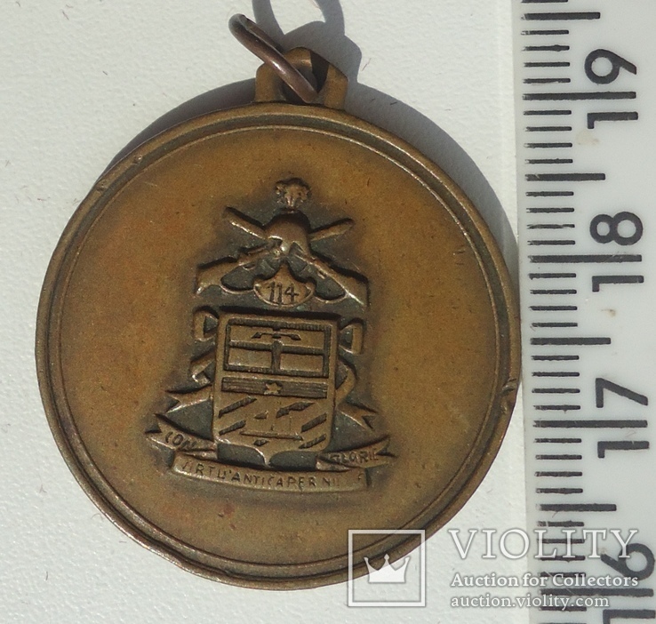 Фашистская италия  медаль 114 полка Мантова, фото №2