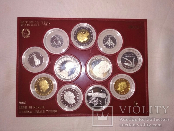 Набор монет - Италия - 1986 - Proof, фото №3