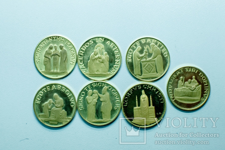 Колекція медалей Корпусу Крісті(7 шт по 7,06 г Золото Au900), фото №2