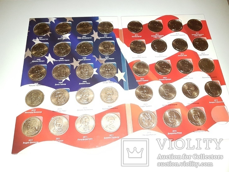 Полный набор долларов США серия ‘‘Президенты’’ с альбомом, фото №5