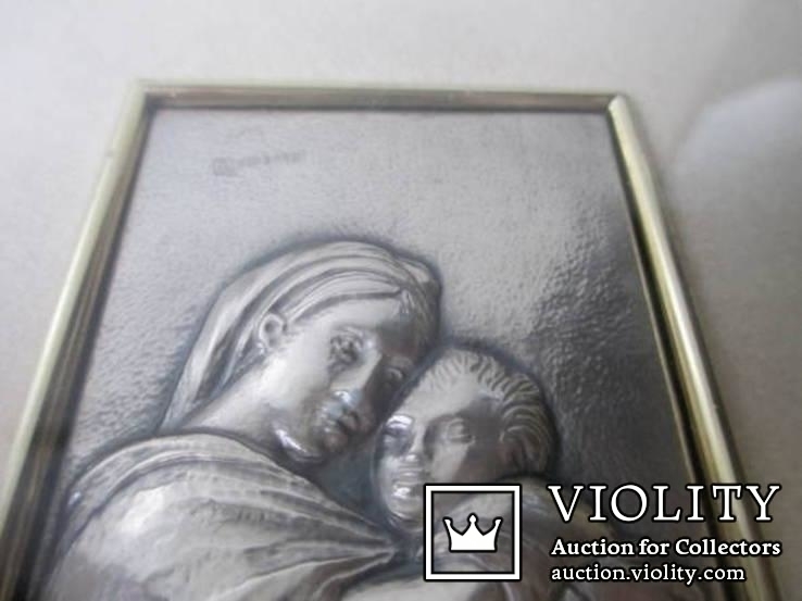 Серебро икона материнство. Италия. гарантия. 22 см.х18., фото №4