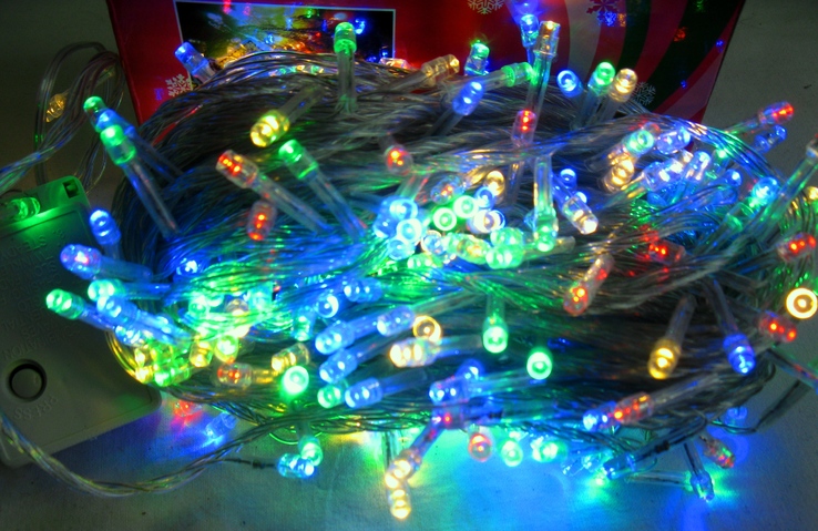 Гирлянда новогодняя , 300 LED , разноцветного свечения , 25 м., фото №4