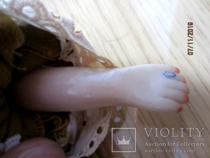 Винтажна восковая кукла ручной раскраски, фото №10