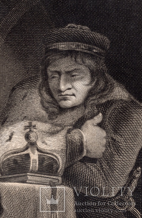 Старинная гравюра. Шекспир. "Ричард III", акт III. 1803 год. (42 на 32 см.). Оригинал., фото №4