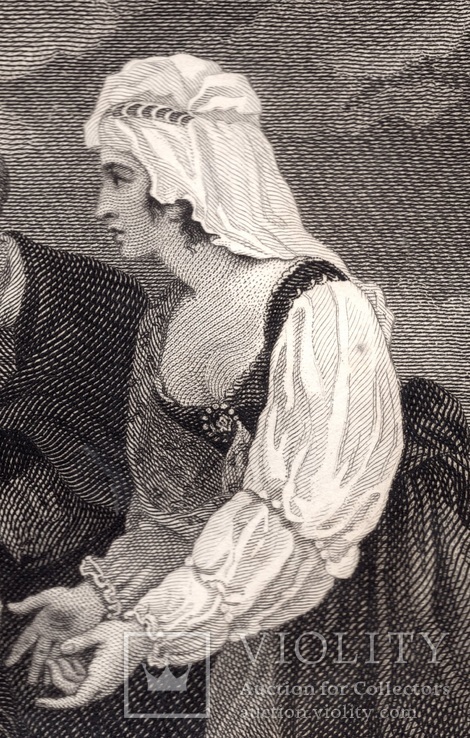 Старинная гравюра. Шекспир. "Комедия ошибок", акт IV. 1803 год. (42 на 32 см.). Оригинал., фото №4