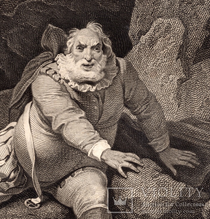 Старинная гравюра. Шекспир. "Генрих IV, часть 1". 1803 год. (42 на 32 см.). Оригинал., фото №3