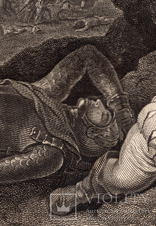 Старинная гравюра. Шекспир. "Генрих IV, часть 1". 1803 год. (42 на 32 см.). Оригинал., фото №4