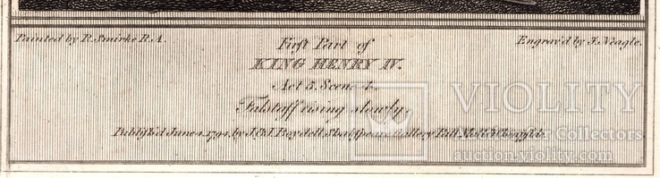 Старинная гравюра. Шекспир. "Генрих IV, часть 1". 1803 год. (42 на 32 см.). Оригинал., фото №5