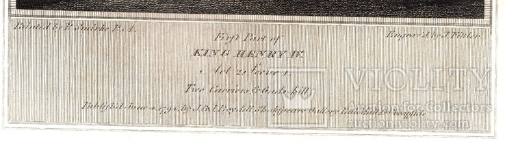 Старинная гравюра. Шекспир. "Генрих IV, часть 1". 1803 год. (42 на 32 см.). Оригинал., фото №5