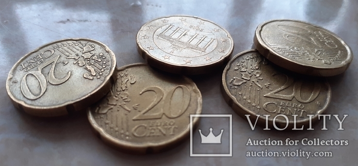 20 евро центів 2000 р., фото №2