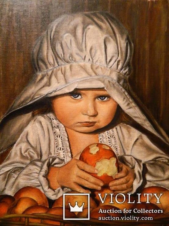 ‘‘Детство’’ масло, холст на картоне 40*40см, год 2011, автор Янишевская Ю.В.