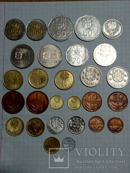 Монеты Португалии, разные с 1 грн
