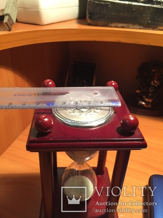 Песочные часы с пластинами из серебра с гравировкой Кастеллани, 925 проба., фото №9