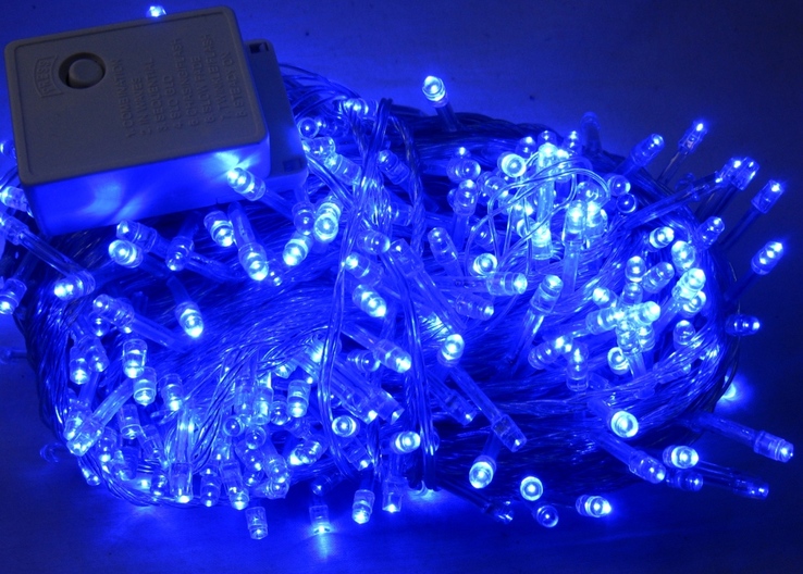 Гирлянда новгодняя 500 LED , 40 м. . Синий цвет свечения ., фото №3