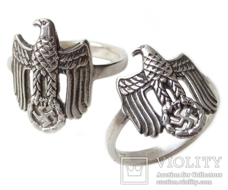 III REICH перстень печатка кольцо Вермахт Wermacht, серебро., фото №3
