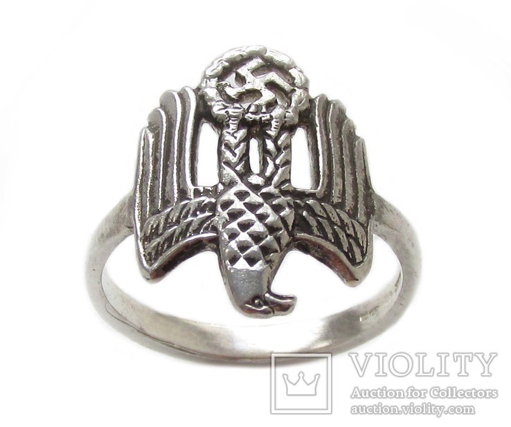 III REICH перстень печатка кольцо Вермахт Wermacht, серебро., фото №6